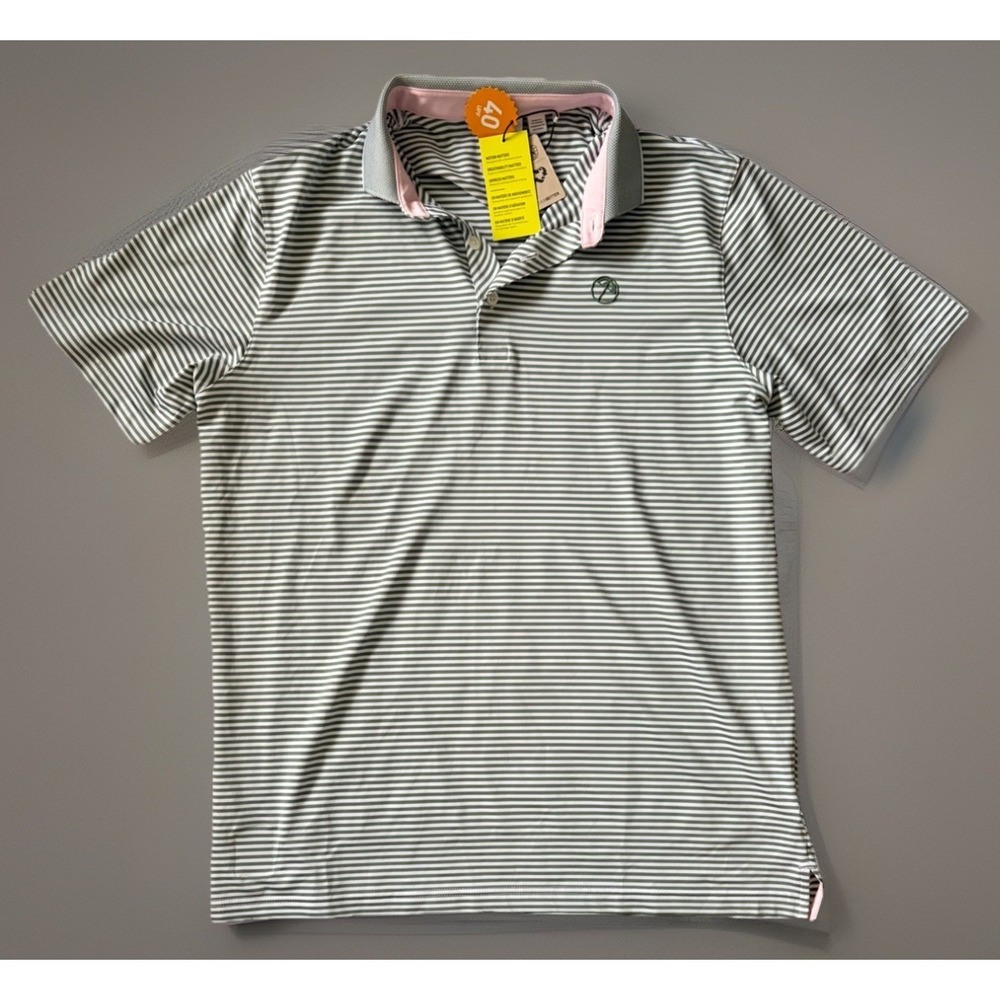 New Puma Short Sleeve Polo Shirt Green Arnold Palmer Bay Hill Golf Large JBHS